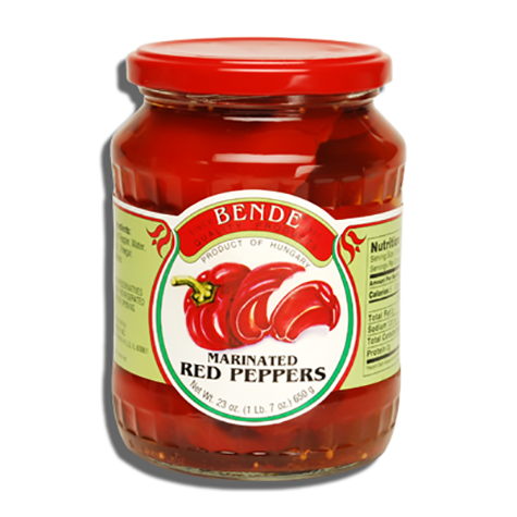 BENDE Marinated Red Peppers 12/23oz
