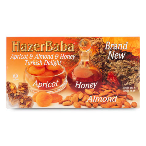 HAZERBABA Turkish Delight Apricot Almond Honey 12/454g