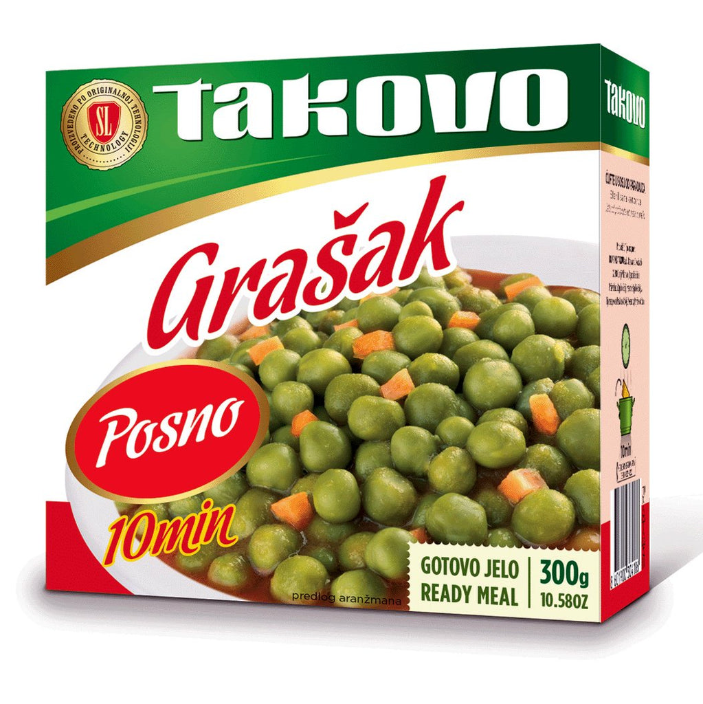 TAKOVO Posno Grasak Prepared Peas 16/300g
