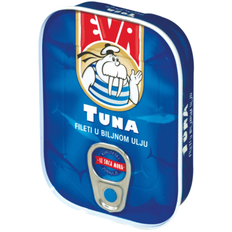 EVA Light Tuna Fillets in Vegetable Oil 30/115g [22037]