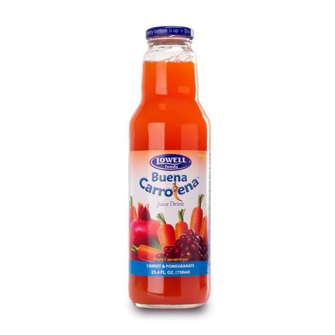 LOWELL Buena Carrotena Pomegranate & Carrot Juice 8/750ml (price includes CA CRV)