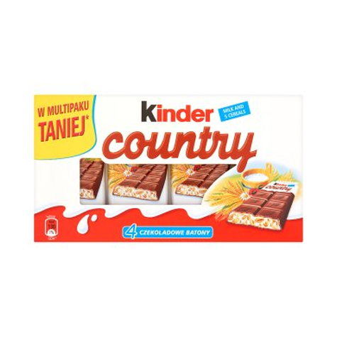 FERRERO Kinder Country 4-pack 24/(4x23.5g) – EuropaMarketCA