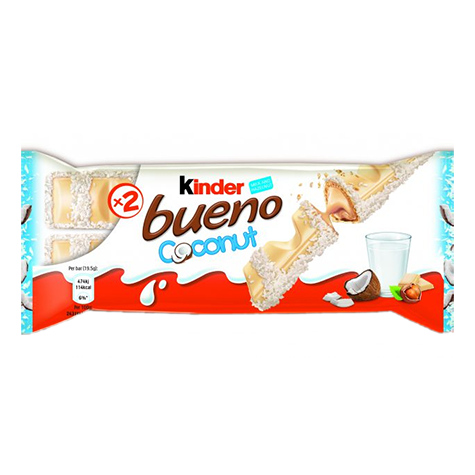 Global Food News on X: Kinder Bueno Coconut out now in France 🇫🇷 and  Austria 🇦🇹. Soon available in June 2020 also in Germany 🇩🇪  #LimitedEdition #kinderbuenococonut #kinderbueno #kinderbuenococonut2020   / X
