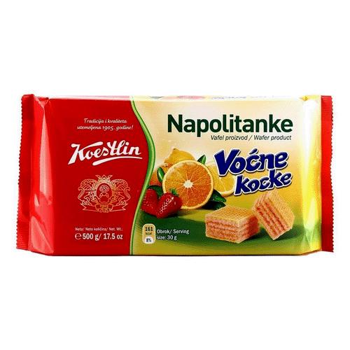 KOESTLIN Napolitanke Wafers Vocne Kocke Fruit 12/500g [05022]