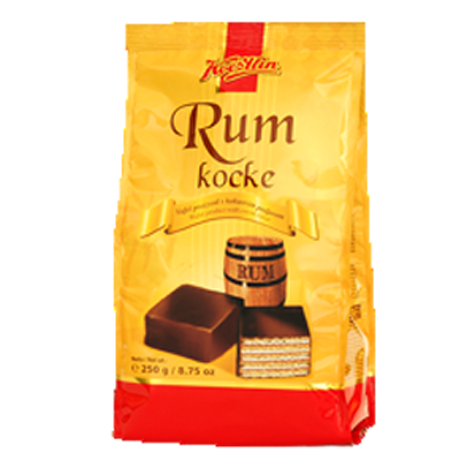 KOESTLIN Napolitanke Wafers Rum Chocolate Wafer Cubes 12/200g [05042]