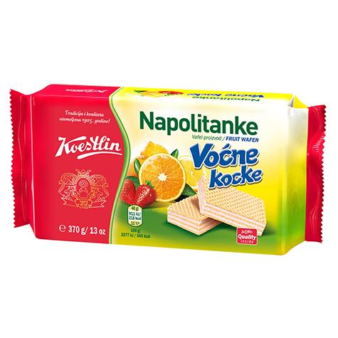 KOESTLIN Napolitanke Wafers Vocne Kocke Fruit 15/370g [05069]
