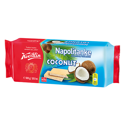 KOESTLIN Napolitanke Wafers Coconut 12/300g [05071]
