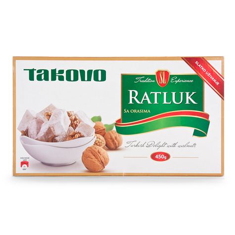 SWISS LION Ratluk [Jelly Candy Lokum with Walnuts] 12/450g