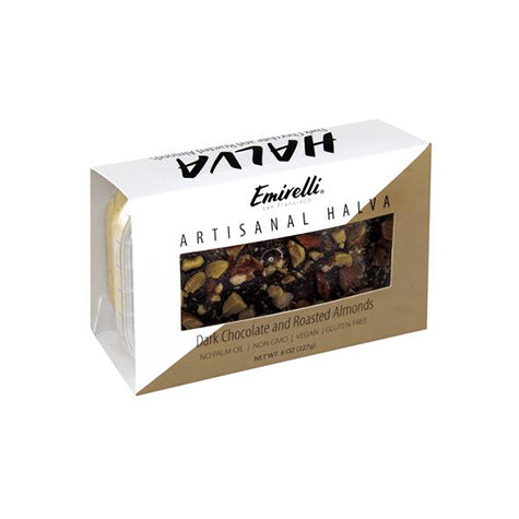 EMIRELLI Artisanal Halva Dark Chocolate and Roasted Almonds 12/8oz
