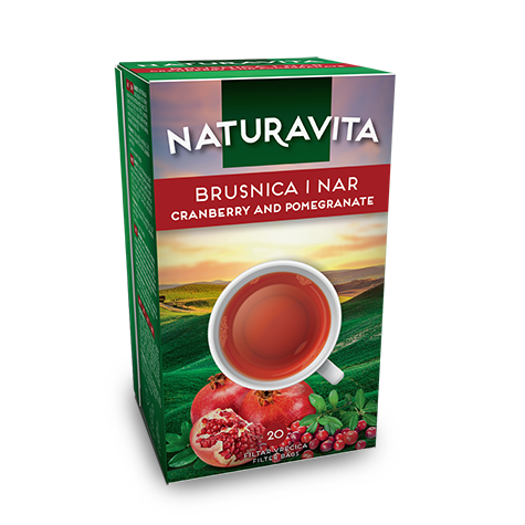 NATURAVITA Tea Cranberry & Pomegranate 12/46g