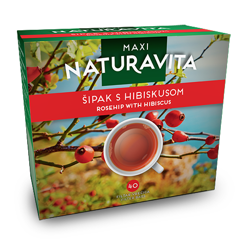 NATURAVITA Tea Rose Hip & Hibiscus Maxi 16/100g