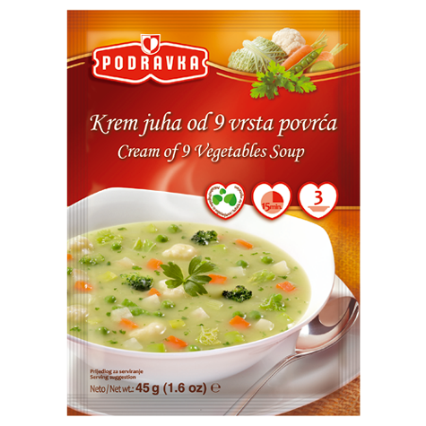 PODRAVKA Soup Cream of 9 Vegetable 19/45g