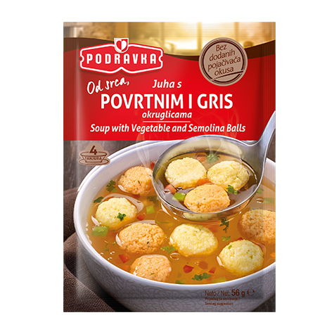 PODRAVKA Soup Vegetable w/Semolina Dumplings [Povrtnim i Gris] 10/56g