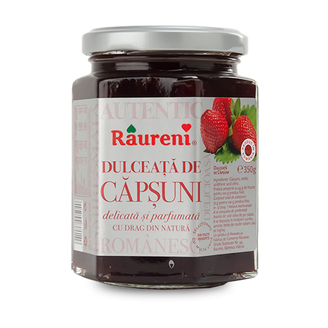 RAURENI Dulceata de Capsuni [Strawberry Preserve] 12/350g