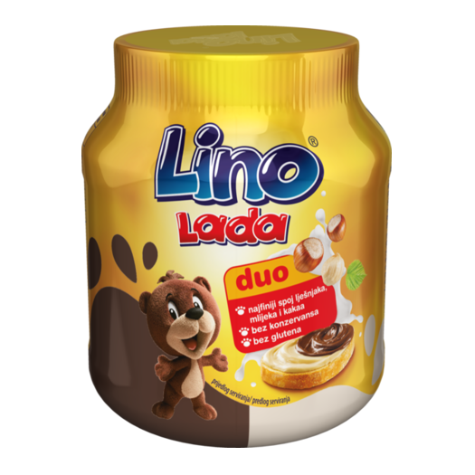 LINO Linolada DUO White and Cocoa Hazelnut Spread 12/350g