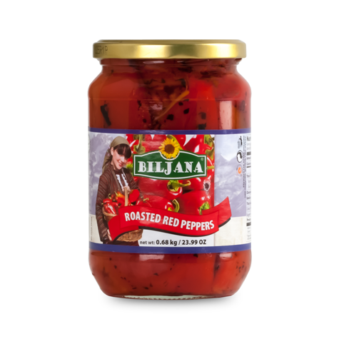 BILJANA Macedonian Roasted Red Pepper w/garlic 12/680g