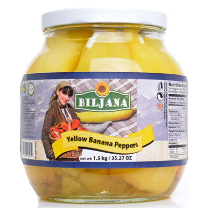 BILJANA Yellow Banana Peppers 6/1500g