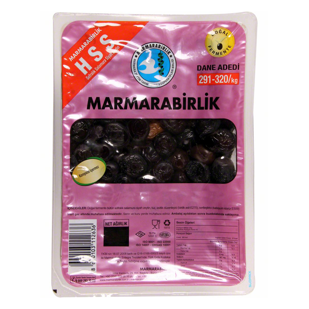 MARMARABIRLIK Gemlik Black Olives Hususi S 24/500g