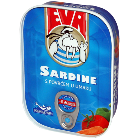 EVA Sardines w/Vegetables in Tomato Sauce 30/115g [22032]