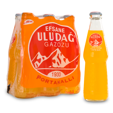 ULUDAG Gazoz Portokalli Orange 4/6X330ml (price includes CA CRV)